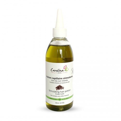 Potion Capillaire Stimulante au macérât huileux de café 250 ml Carolina B